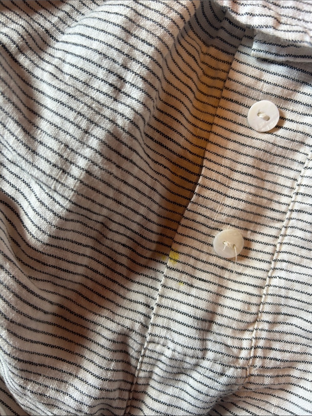 Striped Women’s Pajama Set - Cream & Light Gray - Picture 2 of 3